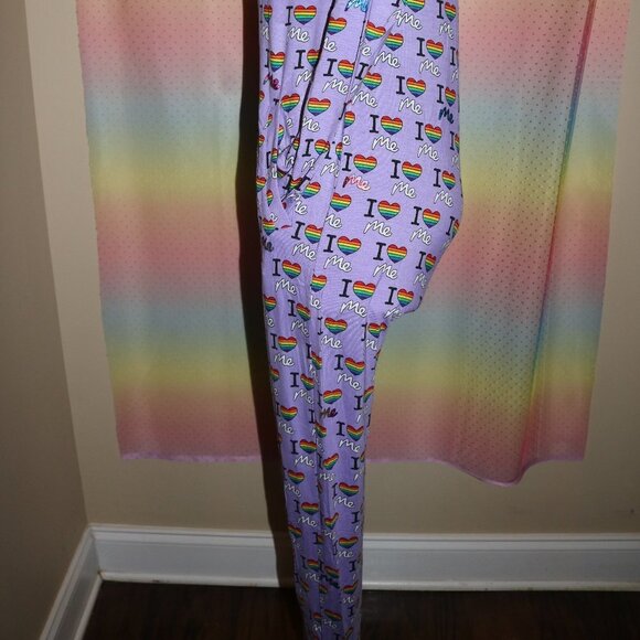 💥HP💥 MeUndies onesie unisex zip-up I ❤️ Me size M/L has pockets and hood NWOT - Picture 7 of 11